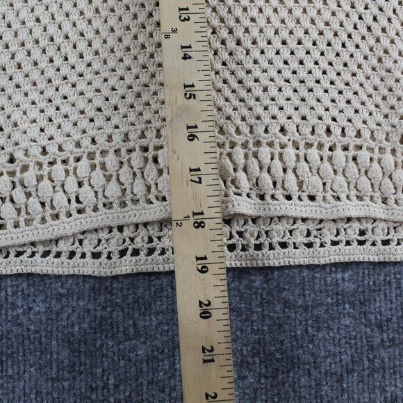 Zimmermann Top 6 Luminosity Crochet Knit Sheer Cream Balloon Boho Chic Romantic - Picture 8 of 11